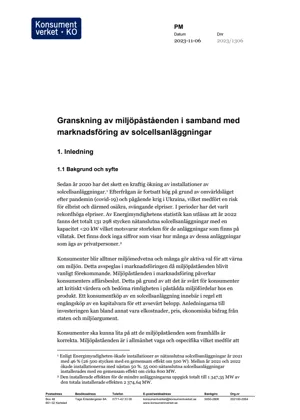 Miljöpåståenden i marknadsföring av solcellsanläggningar  (Bild)