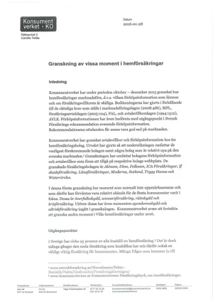 Granskning av hemförsäkringar (Bild)