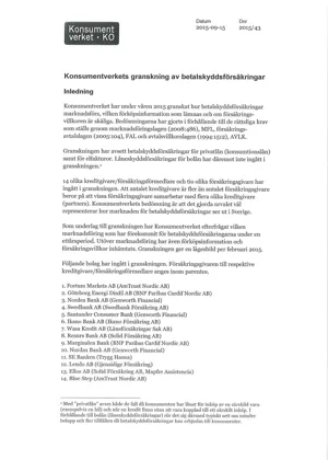Granskning av betalskyddsförsäkringar (2015) (Bild)