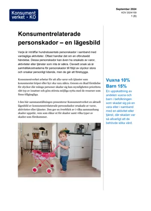 Konsumentrelaterade personskador – en lägesbild (Bild)