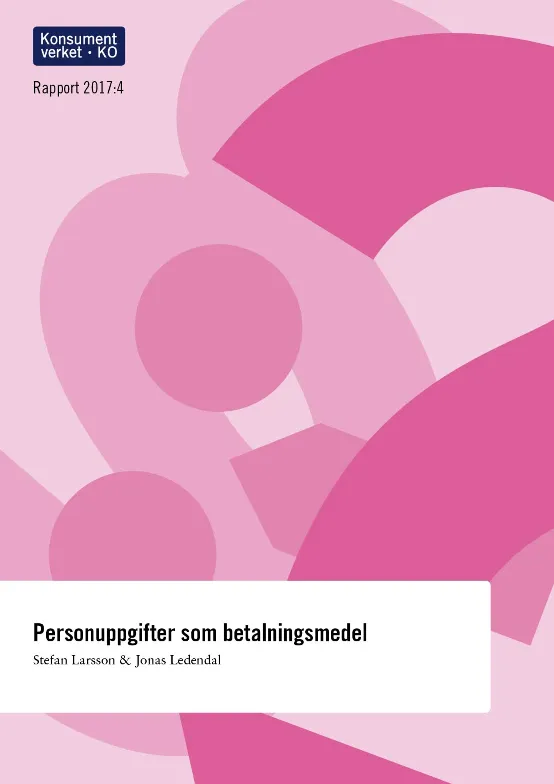 Rapport 2017:4 Personuppgifter som betalningsmedel (Bild)