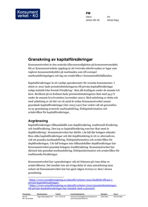 Granskning av kapitalförsäkringar (Bild)