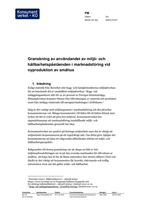 Granskning av miljö- och hållbarhetspåståenden i marknadsföring vid nyprodukt... (Bild)