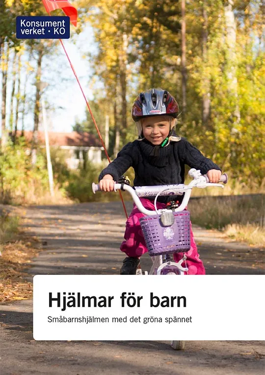 Hjälmar för barn - Småbarnshjälmen med det gröna spännet (Bild)