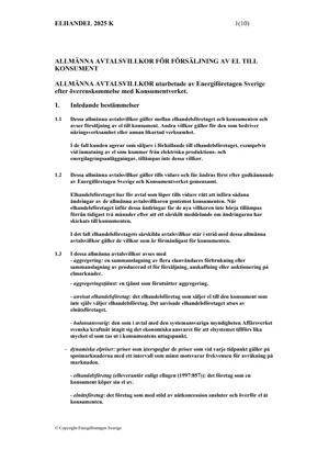BÖ 2025:4 Avtalsvillkor försäljning av el och anslutning till elnät (Bild)