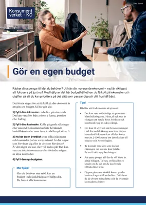 Gör en egen budget - Budgethäfte (Bild)