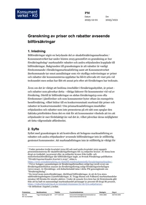 Granskning av priser och rabatter för bilförsäkringar (Bild)