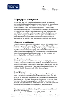 Tillgänglighet vid tågresor (Bild)