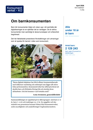 Faktablad – Om barnkonsumenten (Bild)